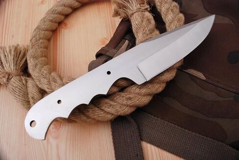 ZabyKnives ZB-7254 Handmade D2 Steel knife blank blade, Hunting knife blade for knife making, Silver in Kuwait