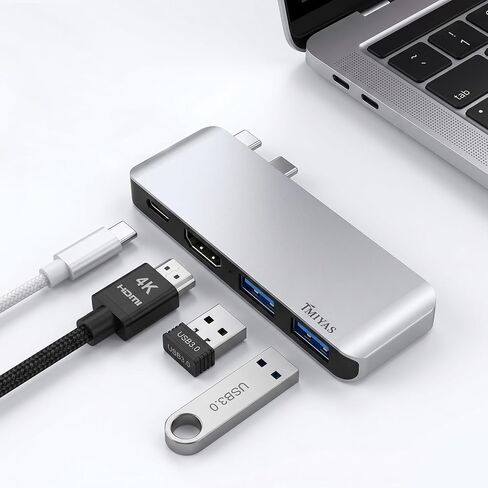 4-in-2 USB-C Snap Hub, 4K/60Hz HDMI, for MacBook Neo, Silver in Kuwait