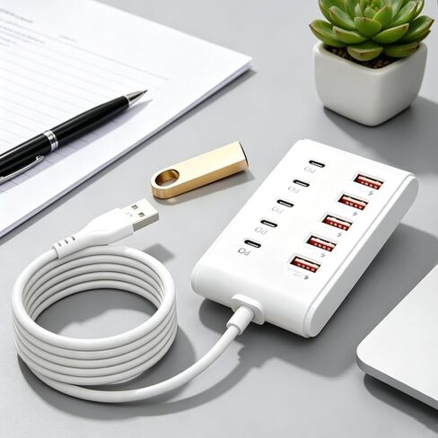 1PC USB, C Hub, Multiport Adapter, Type-C Multi Port Expander-SilverGift in Kuwait