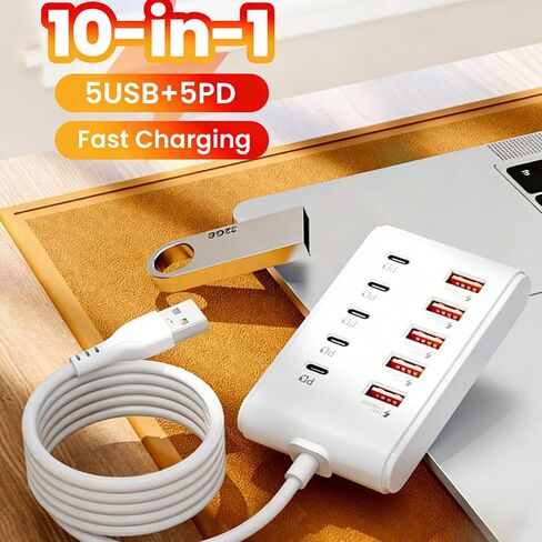 1PC USB, C Hub, Multiport Adapter, Type-C Multi Port Expander-SilverGift in Kuwait