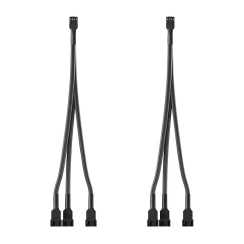 3 Way PWM Fan Splitter Cable, 2 Pcs 4 Pin PWM Fan Splitter, 1 to 3 Converter, 11 Inch, for Computer ATX Case 4-Pin/3-Pin Cooling Fan in Kuwait