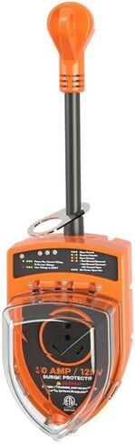 Arcon 19758 Portable 30 Amp 120 Volt RV Surge Protector with CETL Certification, 3600 Joules Power Surge Protection, Low Voltage & Fault Indicator Lights, Lock and 36 Inch Cable Included in Kuwait