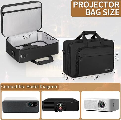 GMAK Projector Carrying Case, Universal Projector Bags with Storage Pockets in Kuwait