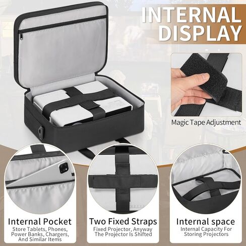GMAK Projector Carrying Case, Universal Projector Bags with Storage Pockets in Kuwait