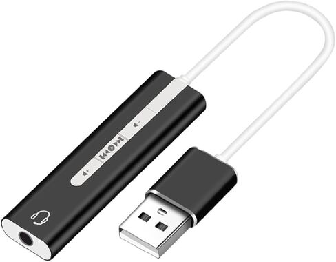 External Sound Card Sturdy Aluminum Alloy Material USB 3.1 with 7.1 Surround Sound and Mic Volume Control Buttons Superior Reliability and Audio Transmission for Computer in Kuwait
