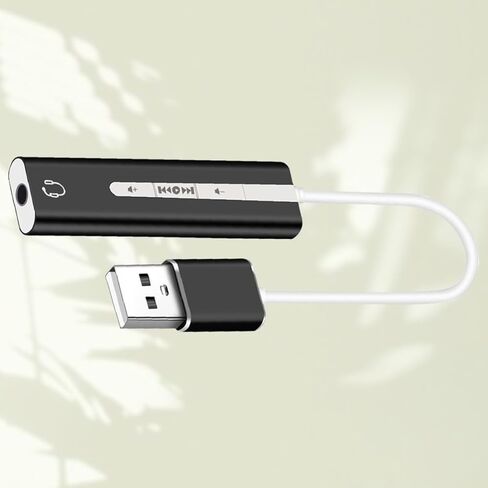External Sound Card Sturdy Aluminum Alloy Material USB 3.1 with 7.1 Surround Sound and Mic Volume Control Buttons Superior Reliability and Audio Transmission for Computer in Kuwait