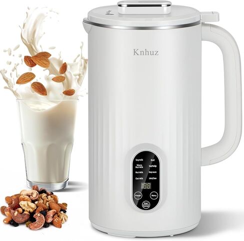 Kuhuz Nut Milk Maker,42oz Plant Based Milk Machine For Homemade Almond/Oat/Soy,10-in-1 Countertop Blender With Juice/Milkshake/Food Processor/Boil Water,Delay Start/Keep Warm/Self Cleaning,White in Saudi Arabia