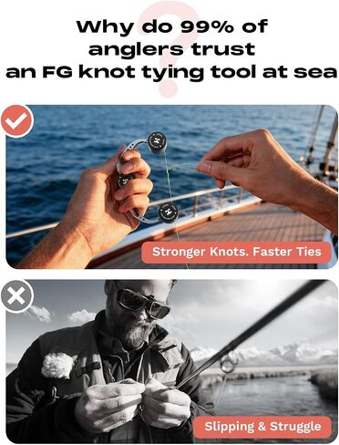HOOK-EZE FG Knot Tying Tool and Knot Puller Tying Tool, Premium Fishing Gifts for Saltwater Freshwater Anglers Fishermen in Kuwait