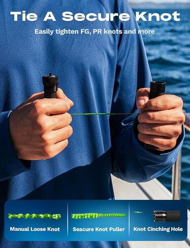 HOOK-EZE FG Knot Tying Tool and Knot Puller Tying Tool, Premium Fishing Gifts for Saltwater Freshwater Anglers Fishermen in Kuwait