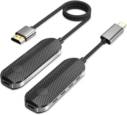 dibdib Wireless HDMI Transmitter and Receiver Kit, USB-C Wireless HDMI for MacBook iPhone 15 16 17 iPad Pro MacBook, No WiFi Needed for Hotel TV & Travel, Suppot Netflix/Disney+,5GHz Zero Lag in Kuwait