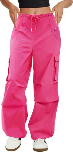 COPYLEAF Womens Cargo Pants Parachute Hiking Pants Baggy Y2k Clothes in Kuwait
