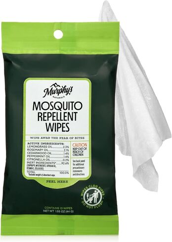 Murphy's Naturals Mosquito Repellent Wipes, Plant-Based, 10 Count Pack of 3 in Kuwait