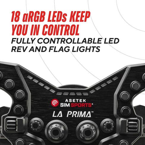 ASETEK Racing La Prima Formula Button Box Bundle with LMP Style Handles for Compact Steering Geometry and High Precision Formula and Prototype Sim Racing in Kuwait