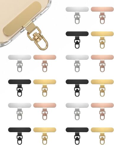 20-Pack 360° Rotating Phone Lanyard Tab, Ultra-Thin Stainless Steel Phone Tether Tab, Universal Patch & Charm Holder in Kuwait
