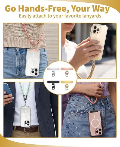 20-Pack 360° Rotating Phone Lanyard Tab, Ultra-Thin Stainless Steel Phone Tether Tab, Universal Patch & Charm Holder in Kuwait