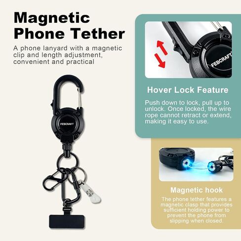 anti theft phone tether with Magnetic Clasp and Length Adjustment in Kuwait