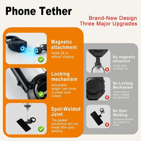 anti theft phone tether with Magnetic Clasp and Length Adjustment in Kuwait