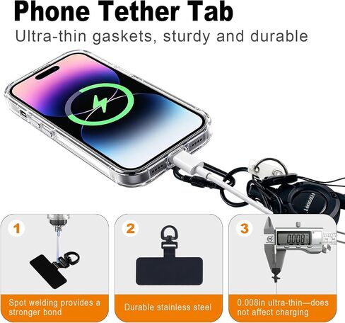 anti theft phone tether with Magnetic Clasp and Length Adjustment in Kuwait