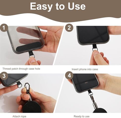 Anti-Theft Retractable Phone Tether Lanyard with Steel Cable (23.6") in Kuwait