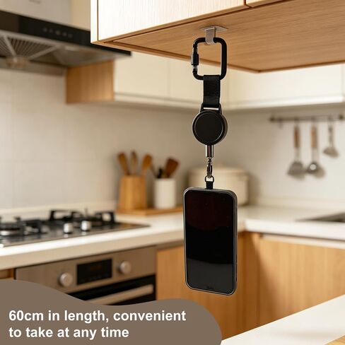 Anti-Theft Retractable Phone Tether Lanyard with Steel Cable (23.6") in Kuwait