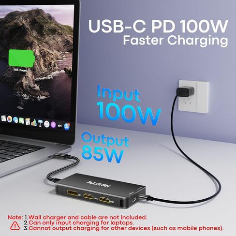 USB C Docking Station Dual Monitor, Laptop Docking Station 3 Monitors in Kuwait