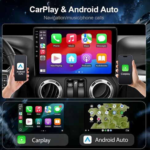 64G Car Radio for Jeep Wrangler JK Dodge Ram CarPlay Android Auto in Kuwait