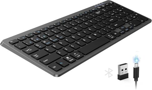 TECKNET Rechargeable Bluetooth Slim Wireless Keyboards USB+BT Multi Device in Kuwait