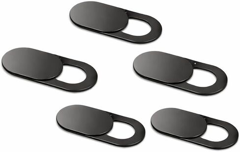 Webcam Privacy Slider Cover for Laptop, Phone, Tablet, Black, Ultra Thin 0.8mm, 18mm x 9mm, 5 Pack in Kuwait