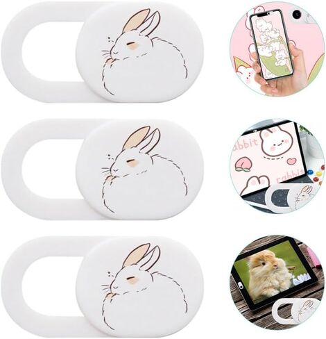 OSALADI Webcam Cover Slider Privacy Sticker Self-Adhesive Camera Shield Cover for Laptop Phone Tablet Slide Open Close Privacy Protection 3 Pack in Kuwait