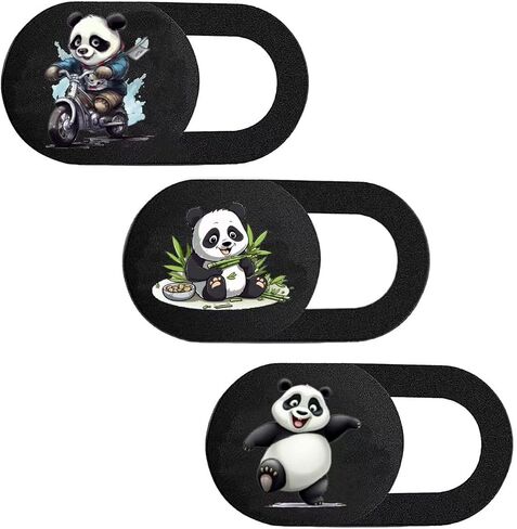 Phone Camera Cover, 0.02 Inch Laptop Webcam Cover Slide Cover, Webcam Privacy Cover, Keep Your Privacy Safe (Panda) 3PCS in Kuwait