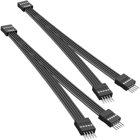 PLEASANTLY PC Power Switch Splitter, 9-Pin Motherboard Jumper Splitter, 1 Female to 2 Male, Power/Restart/Led Line Splitter, Suitable for Computer Motherboard Boot/Reset/Hard Disk Light Connection in Kuwait