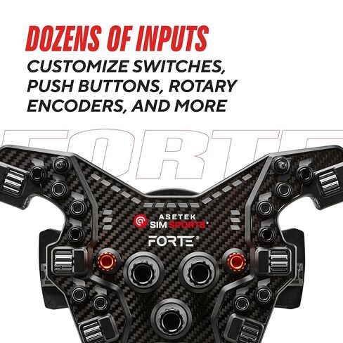 ASETEK Racing Forte Formula Aluminum Button Box Bundle with LMP Handles for Stable Grip and Precise Steering Inputs in Formula, GT3 or Prototype Sim Racing in Kuwait