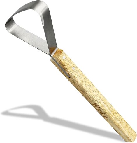 Wiebe Pelt Scraper, Dual-Edge Forged Steel Fleshing Tool with Wood Handle – Precision Hide Scraper for Muskrat, Mink, Small Game & Taxidermy Detail Work in Kuwait