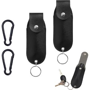 2 PCS Pepper Spray Pouch Professional PU Leather Pepper Spray Holder Keychain for Women's Personal Tools in Saudi Arabia