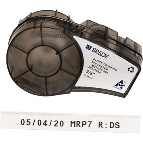 Brady Authentic (M21-750-488) Solvent-Resistant Lab Label for Lab, Barcode and Printed Circuit Board Labeling, Black on White- For M210, M210-LAB, M211, BMP21-PLUS and BMP21-LAB Printers, .75" W 21' L in Kuwait