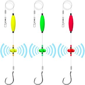 3/6Pcs Catfish Rigs with Reinforced Connections, Santee Rig Catfish, Take Down Rigs for Catfish with Double Rattles, Catfish Float Rigs Circle Hooks 6/0 8/0 in Saudi Arabia
