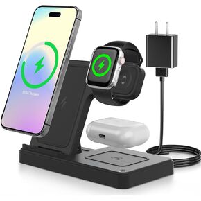 Wireless Charger Fast Charging Station 3 in 1 Charger Stand Bedside in Kuwait