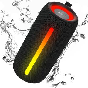 Oraolo Portable Bluetooth Speakers, Wireless Speaker with 24W Loud Stereo Sound, RGB Lights, Bluetooth 5.4, Support AUX/TF Card, TWS Pairing, Built-in Mic, Outdoor Speaker for Party, Beach, Camping in Kuwait