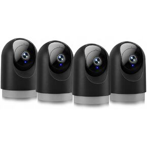 YOTON Indoor Security Camera 4pcs, 2K 360° Wi-Fi Baby Monitor & Pet Camera w/Motion Tracking, 2-Way Audio, Night Vision, SD/Cloud, Compatible with Alexa & Google Home, 2.4/5GHz in Kuwait