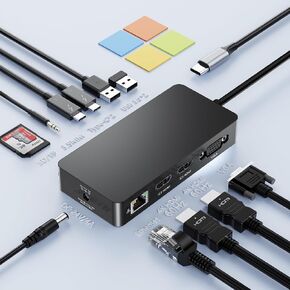 2026 New Surface Thunderbolt 4 Dock Station Triple Displays 4K HDMI*2+VGA in Kuwait