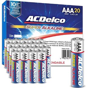 ACDelco 48-Count Triple AAA Batteries, Maximum Power Super Alkaline Battery for Home and Office, 10-Year Shelf Life, Reclosable Packaging in Saudi Arabia