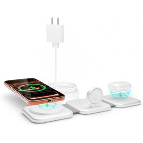 Fast 3-in-1 Foldable Wireless Travel Charger for Apple in Kuwait