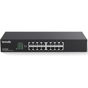 Tenda 24 Port Gigabit Ethernet Switch | Rackmount Network Switch | 24*10/100/1000Mbps Shielded Ports | Unmanaged | Plug & Play | Traffic Optimization | Metal Case | Quiet for Small Business (TEG1024D) in Saudi Arabia