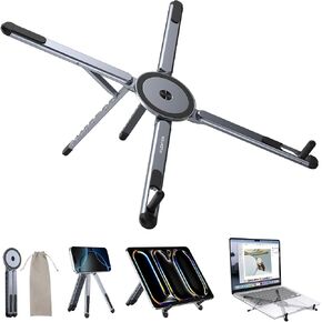 LENTION Laptop Stand, Magnetic Foldable 8-Level Adjustable MagSafe Riser in Kuwait