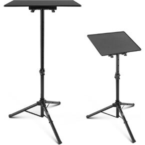 Pyle Universal Laptop Projector Tripod Stand - Adjustable Computer, DJ Equipment Holder Mount with 14'' x 11'' Plate, Height Adjustable 22 to 35 Inches - Portable for Stage, Studio,Home,and Office Use in Kuwait