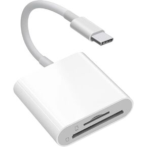 [Apple MFi Certified] USB-C to SD Card Reader, USB Type C SD Card Adapter with SD MicroSD Memory Dual Slots for iPhone 15 16 17/iPad/MacBook/Mac, High-Speed Trail Camera Viewer in Saudi Arabia