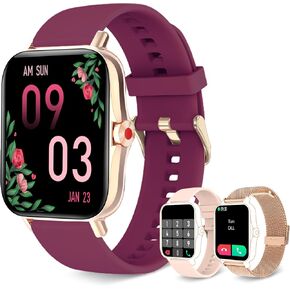 Iaret Smart Watch for Women(Call Receive/Dial), Fitness Tracker Waterproof Smartwatch for Android iOS Phones 1.7" HD Full Touch Screen Digital Watches with Heart Rate Sleep Monitor Pedometer in Kuwait