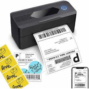 Mvgges Shipping Label Printer,Bluetooth 4x6 Thermal Label Printer for Small Business Office or Home, Compatible with Android, iOS, Windows and Mac, Widely Used for Amazon,USPS,Etsy,Inky Black in Saudi Arabia