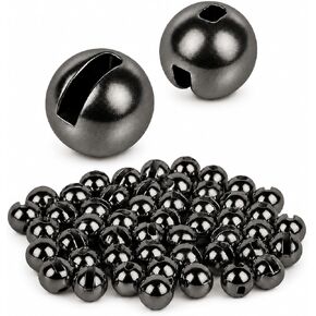 50PCS Tungsten Slotted Beads for Fly Tying, Fast Sinking Jig Hook Beads in Kuwait