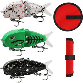 3-Pack Glide Bait with Tackle Bag, Premium Glide Bait Baits Set for Bass and Saltwater Fishing, Realistic Action, Design for Outdoor Anglers in Saudi Arabia